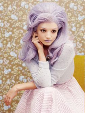 紫色渐变色头发最流行[5P] 超美渐变色头发图片